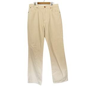 SLVRLAKE | London High Rise Straight Leg Jeans White Cream 100% Cotton | Size 32